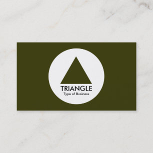 Carte De Visite Cercle - Triangle - Olive foncé