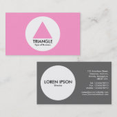 Carte De Visite Cercle - triangle - rose (Devant / Derrière)