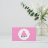 Carte De Visite Cercle - triangle - rose (Debout devant)