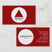 Carte De Visite Cercle - Triangle - Rouge rubis (Devant / Derrière)