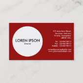 Carte De Visite Cercle - Triangle - Rouge rubis (Dos)