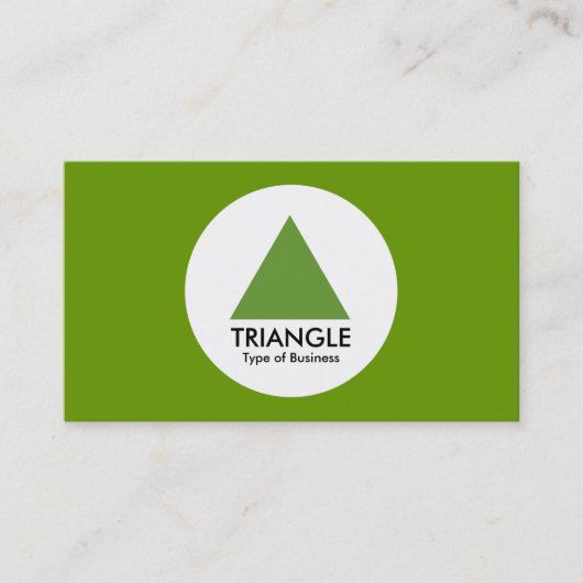 Carte De Visite Cercle - Triangle - Vert Avocado (Devant)