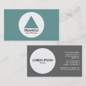 Carte De Visite Cercle - Triangle - Vert océan (Devant / Derrière)