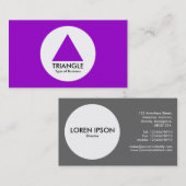 Carte De Visite Cercle - Triangle - Violet (Devant / Derrière)