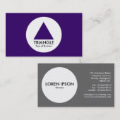 Carte De Visite Cercle - Triangle - Violet profond (Devant / Derrière)