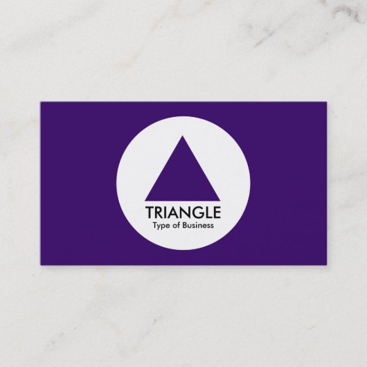 Carte De Visite Cercle - Triangle - Violet profond (Devant)