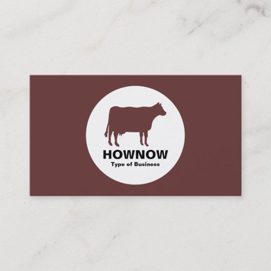 Carte De Visite Cercle - Vache - Brown (Devant)