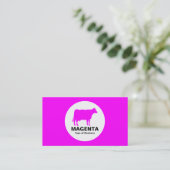 Carte De Visite Cercle - Vache - Magenta (Debout devant)
