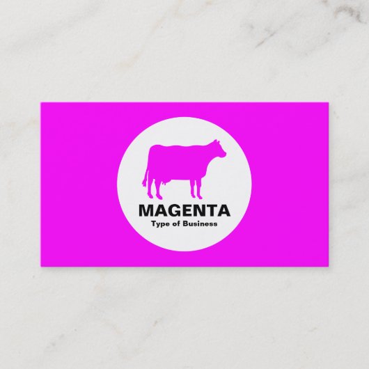 Carte De Visite Cercle - Vache - Magenta (Devant)