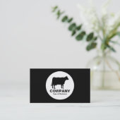 Carte De Visite Cercle - Vache - Noir (Debout devant)