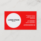 Carte De Visite Cercle - Vache - Rouge (Dos)