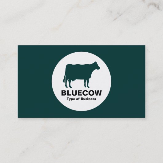 Carte De Visite Cercle - Vache - Vert foncé (Devant)