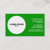 Carte De Visite Cercle - Vache - Vert herbe (Dos)