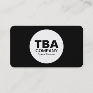 Carte De Visite Cercle (Version alternative) - Noir (Coin arrondi 