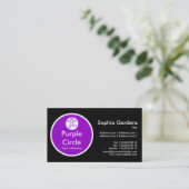 Carte De Visite Cercle Violet - Noir (Debout devant)