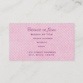 Carte De Visite Cercle violet sur Pois roses (Dos)