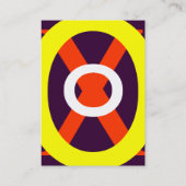 Carte De Visite CERCLES ABSTRAITS GÉOMÉTRIQUES Purple Jaune Blanc (Dos)