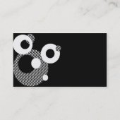 Carte De Visite Cercles Abstraits Noir Et Blanc (Dos)
