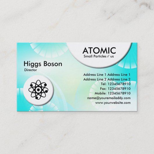 Carte De Visite Cercles atomiques - Abstrait 02 (Devant)
