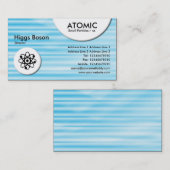 Carte De Visite Cercles atomiques - Bleu ondulé (Devant / Derrière)