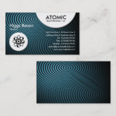 Carte De Visite Cercles atomiques - Blue Electric Pool 01 (Devant / Derrière)
