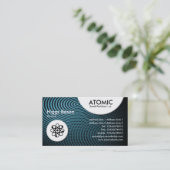 Carte De Visite Cercles atomiques - Blue Electric Pool 01 (Debout devant)