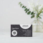 Carte De Visite Cercles atomiques - Denim noir (Debout devant)
