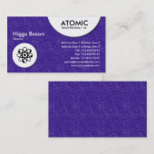 Carte De Visite Cercles atomiques - Indigo Denim (Devant / Derrière)