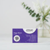 Carte De Visite Cercles atomiques - Indigo Denim (Debout devant)