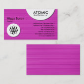 Carte De Visite Cercles atomiques - Magenta brossé Texture (Devant / Derrière)