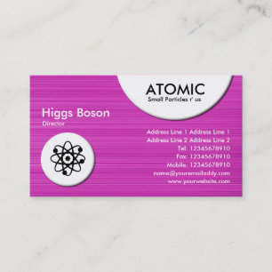 Carte De Visite Cercles atomiques - Magenta brossé Texture