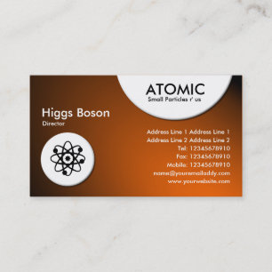 Carte De Visite Cercles atomiques - Spotlit - Orange
