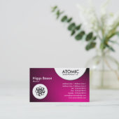 Carte De Visite Cercles atomiques - Spotlit - Rose chaud (Debout devant)