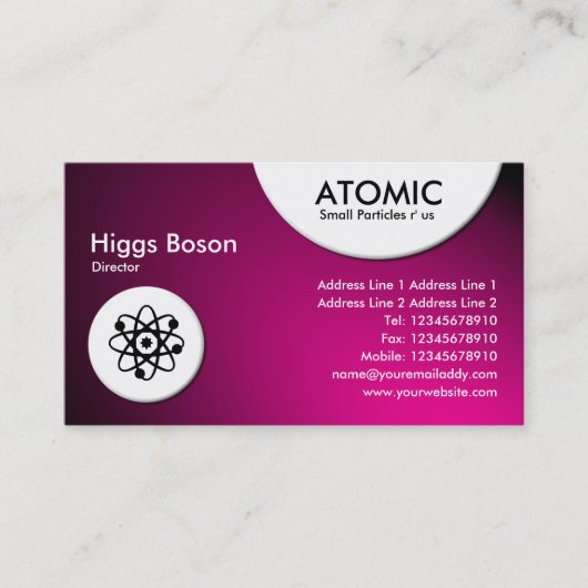 Carte De Visite Cercles atomiques - Spotlit - Rose chaud (Devant)