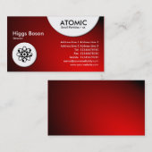 Carte De Visite Cercles atomiques - Spotlit - Rouge (Devant / Derrière)
