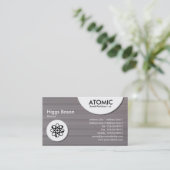 Carte De Visite Cercles atomiques - texture balayée en métal II (Debout devant)
