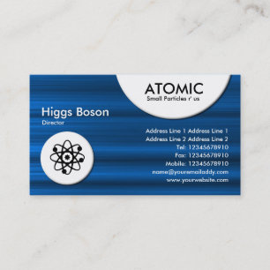 Carte De Visite Cercles atomiques - Texture brodée bleue