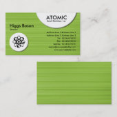 Carte De Visite Cercles atomiques - Texture brodée verte (Devant / Derrière)