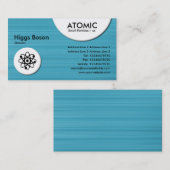 Carte De Visite Cercles atomiques - Texture brossée bleu clair (Devant / Derrière)