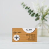 Carte De Visite Cercles atomiques - Texture brossée ocre (Debout devant)