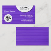 Carte De Visite Cercles atomiques - Texture brossée violette (Devant / Derrière)