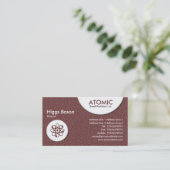 Carte De Visite Cercles atomiques - Texture Brown incorporée (Debout devant)