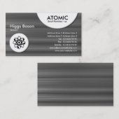 Carte De Visite Cercles atomiques - Texture métallique brossée (Devant / Derrière)