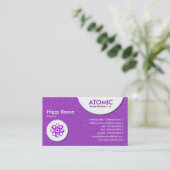 Carte De Visite Cercles atomiques - Texture violette incorporée (Debout devant)