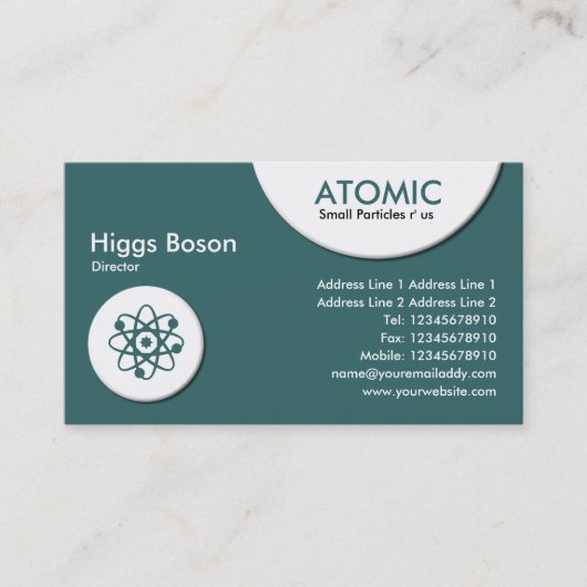 Carte De Visite Cercles atomiques - Vert (336666) (Devant)