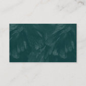 Carte De Visite Cercles atomiques - Vert foncé Texture brodée (Dos)