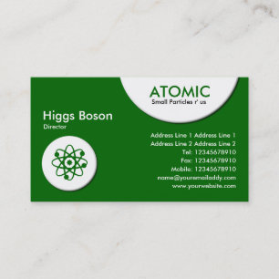 Carte De Visite Cercles atomiques - Vert herbe (006600)