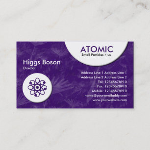 Carte De Visite Cercles atomiques - Violet Dandylion Texture