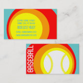 Carte De Visite cercles BASEBALL rétro (Devant / Derrière)