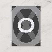 CARTE DE VISITE CERCLES BLANCS GRIS ABSTRAITS (Dos)